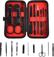 Nail Clippers Set for Men, 10Pcs Nail Clippers Pedicure Kit, Grooming Kit for Thick Nails Cuticle Remover Toenail Care Cutter Pedicure Manicure Set with Fine Leather Case