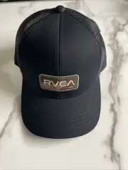 New RVCA Designer Mens Logo Sport Casual Street Style Snap Back Ball Cap Hat Blk