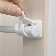 Bathroom Accessories Wall Bracket Clamp Hook Bracket Holder Curtain Rod Clip
