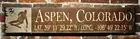 Aspen, Colorado Latitude & Longitude Sign - Ski Logo & Rustic HandMade Wood Sign