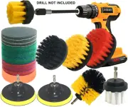 Drill Brush Set Power Scrubber Attachment Kit Electric Cleaning Brush Set wit...