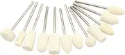 MUSISALY Nail Drill Set 12pcs Wool Grinding Heads Manicure Small Drills Nail Supply Kit Polishing Burrs