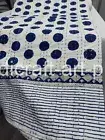 Handmade Cotton Kantha Quilt, Boho Throw, Indian Bedspread , Block Print Quilt
