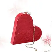[OATIPHO] Heart Shaped Clutch Hand Purse for Women Crossbody Purse for Women Hand Bag for Heart Shaped Shoulder Bag Women Sling Bag Crossbody Mini Tote Bags Women Handbag Handbags Red