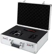 [Generic] Hard Side Briefcases,Handle Design Aluminum Case Box - Multifunction Protective Document Case Security Lock for Camera Built-in Sponge