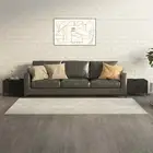 Coffee Table with MetalLegs 2pcs Black 50x50x40cm Sofa Lounge Lamp Side Storage
