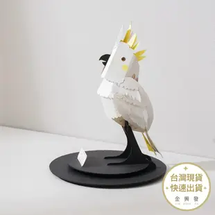 知音文創 鸚鵡紙模型 免膠插片設計 動物雷射材料包 DIY模型 鳥類模型 動物模型【金興發】