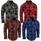 Heavy Plaid Flannel Shirt Rugged Western Mens Workwear Snap Up Pockets BIG FIT!