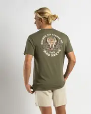 [The Mad Hueys] The Mad Hueys Men's Goanna Get Fkd Up T-Shirt in Olive Green Size XL XL Olive Green