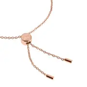 Emporio Armani Rose Gold Plated Stainless Steel Black Lacquer Components Bracelet