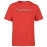 Avengers Deadpool Comics Logo Men's T-Shirt - Red