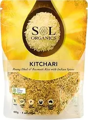 Sol Organics Organic Kitchari Moong Dhal and Basmati Rice Mix, 400 g