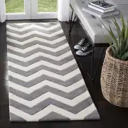 Safavieh Chatham DARK GREY / IVORY 2'-3" X 15' Runner - CHT715D-215