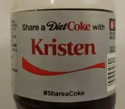 Share A Coke With Kristen 2015 Personalized Coca-Cola Diet Coke Bottle