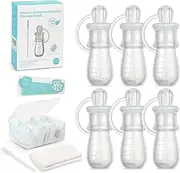 BumbleBee Colostrum Collector Syringes Reusable Breast Milk Collector, Multi-Use Colostrum Container with Storage Case, Cotton Wipe & Cleaning Brush, BPA Free, 5ml-6pcs