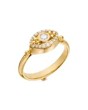 Temple St. Clair 18K Yellow Gold Sacred Diamond Mini Evil Eye Ring 6.5