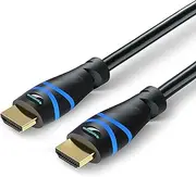 BlueRigger 4K HDMI Cable (2M, 4K/8K 60Hz HDR, 4K 120Hz, High Speed 48Gbps with Ethernet, eARC, 3D, HDCP 2.3) - Compatible with PS5, Xbox, Roku, Apple TV, Switch, PC