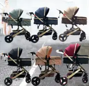 Luxury Baby Stroller Pram Newborn Carriage Foldable Pushchair Infant Bassinet