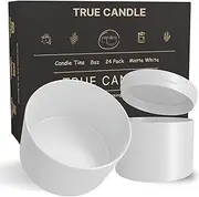 24 Pearl White 8oz Candle tins | New edgeless Cylinder Design | Candle tins for Making Candles, Candle tin can, Candle Making Supplies,tin Candle containers,Empty Candle Jars with lids