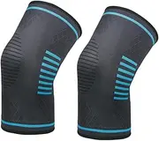 SOESFOUFU Support 2 Pack Elastic Kneepad Breathable Fabric for Sports Exercise Running Cycling Fitness