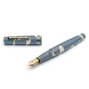 Leonardo Momento Zero Fountain Pen in Nuvola with Gold Trim, 1.5mm Stub Nib -NEW