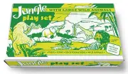 Marx Jungle with Large Wild Animals Play Set Box