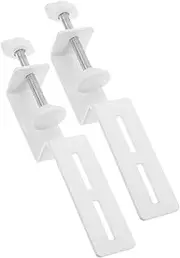 TOKIDNY 2pcs Monitor Stand White Metal Paint Bracket Small c Clamp for Woodworking Desk Clamp Secure Mounting Carbon Steel Constructi