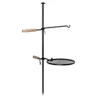 Portable Campfire Grill with Swivel Grate and Pot Rack For for Outdoor BBQ