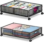 Under Bed Storage, Under Bed Storage, With Wheels, Clothes Storage Box, Clothes Storage, Foldable, Easy Installation, Large Capacity, Change of Clothes, Comforter, Blanket, Underbed, Space Saving,