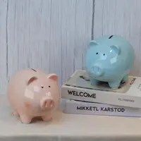在飛比找momo購物網優惠-【YU Living 信歐傢居】陶瓷小豬存錢筒 撲滿(大尺寸