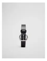 [Country Road] Skinny Solid Buckle Belt in Silver