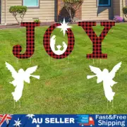 5PK Christmas Nativity Joy Yard Signs Stakes Home Garden Sign Xmas Outdoor Decor