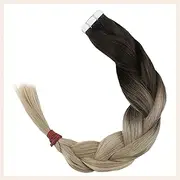 Hair Extension Tape in Human Hair Extensions Balayage Blonde Color Omber Human Hair Skin Weft Glue on Seamless Machine remy by HUANGYUZHENZHI (Color : 2 18 60, Items per Package : 20 pcs)