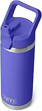 YETI Rambler 18 oz Bottle, Vacuum Insulated, Stainless Steel with Straw Cap, Ultramarine Violet
