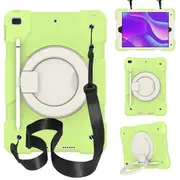MCC Kids Shockproof Strap iPad 10.2 2019 7th Gen Apple Case Cover Ring [Yellow Green]