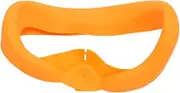 VR Silicone Face Cover, Sweatproof Silicone Face Pad Mask,Waterproof Washable Soft VR Face, VR Face Cover with Ergonomic Design and Pad Cushion for PICO 4 VR Glasses (Orange)