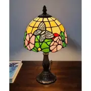 Mini 15-inch Tiffany Style Stained Butterfly Accent Table Lamp Nightstand Desk