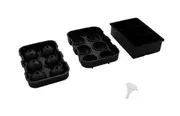 2x Ice Cube Tray Ball Mould Cube Silicone For Whisky Cocktails