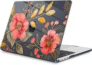Mektron Compatible with M4 MacBook Air 15 inch Case 2025 A3241 2024 2023 M3 A3114 A2941 M2 Liquid Retina Display Touch ID, Plastic Hard Case & Keyboard Skin & Screen Protector - Floral C339