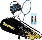 Senston N80 Lightweight Single High-Grade Graphite Badminton Racquet, Professional Full Carbon-Fiber 5U Badminton Racket Set with Grip