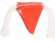 STOBAZA Reflective Safety Flags Multi-use Warning Flags for Garden Construction Events String Pennant Bunting for Alerting Marking Areas Reflective Design