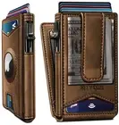 Airtag Wallet for Men,with Money Clip Gift Boxed,Slim Front Pocket Wallet RFI...