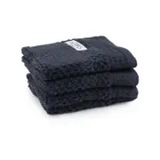 4pc Onkaparinga 30x30cm Avalon Face Washer 550GSM Midnight