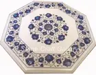 21" Marble Side Table Inlay Pietradura Handmade Work Home & Garden Decor