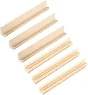 Abaodam DIY Wooden Domino Rack Stand 6pcs Domino Holders Wooden Displaying Stand Boys and Girls Toy Cards Base