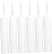 SHINEOFI 6Pcs Refillable Caulk Tubes DIY Reusable Sealant Tubes for Custom Colors Flexible and Practical Caulking for Home Repairs and Projects