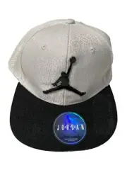 Jordan Hat Youth One Size Adjustable Snapback Jumpman Black White Elephant Print