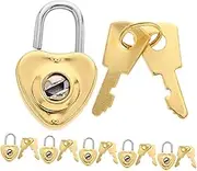ERINGOGO 6Sets Mini Heart Padlock Vintage Jewelry Diary Locks with Symbol for Jewelry Boxes Diaries and Decorative Storage