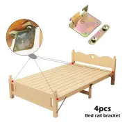 4 Sets of Sturdy Non Mortise Bed Rail Brackets for Various Wooden Beds