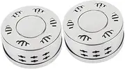 2pcs Moxibustion Box for Body Hip Foot Waist Stomach Therapy Moxa Burner Box Temperature Control Silver